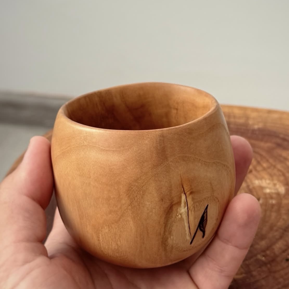 ash wood cappuccino cup