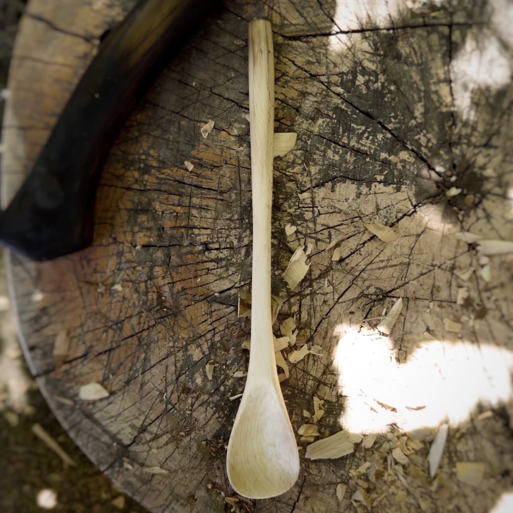 beech wood cooking spoon
