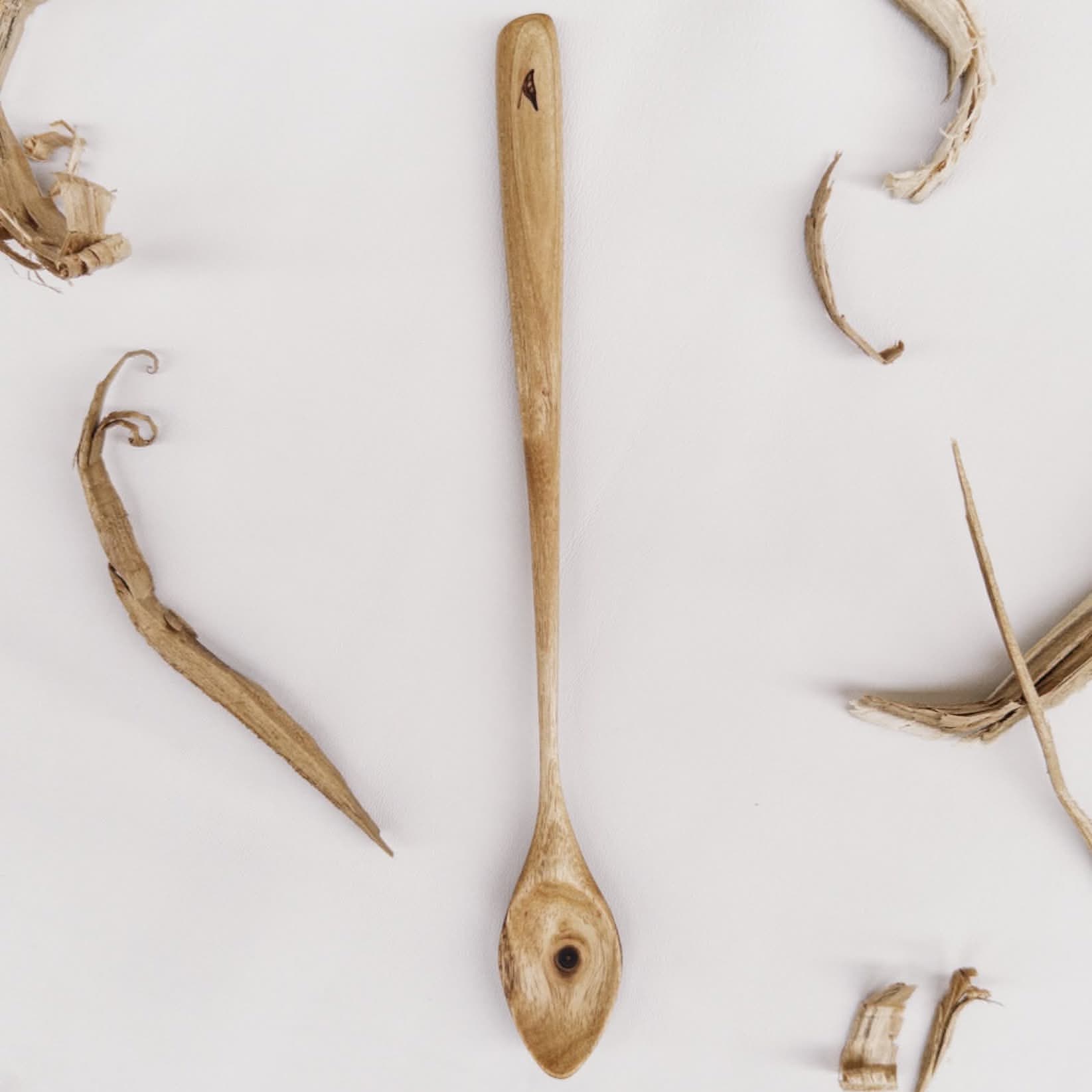 black locust wood mixing spoon