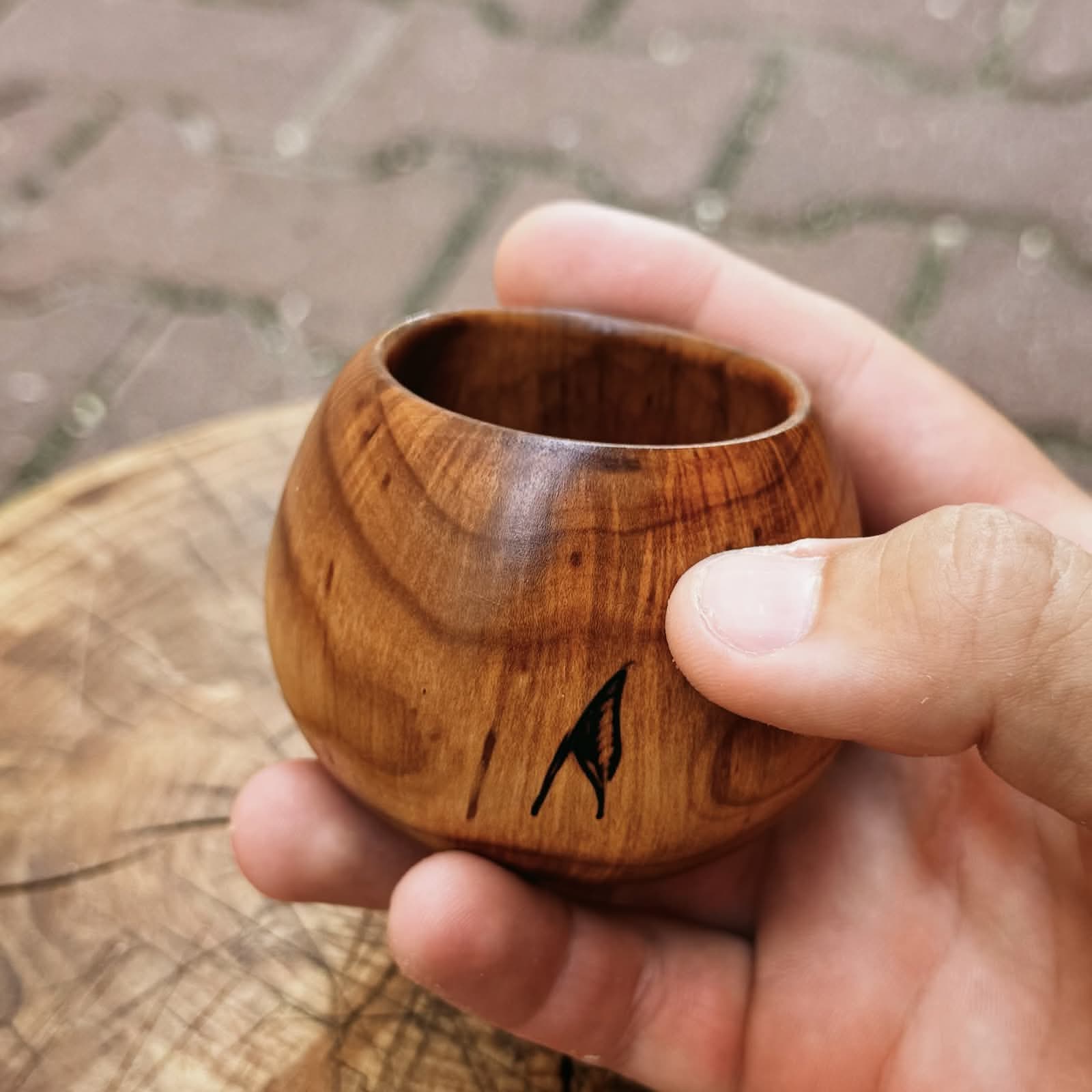 cherry wood cup