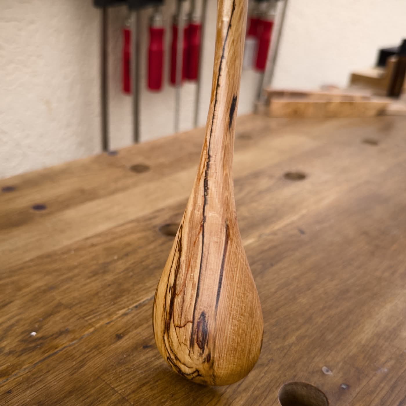 spalted beech wood cooking spoon
