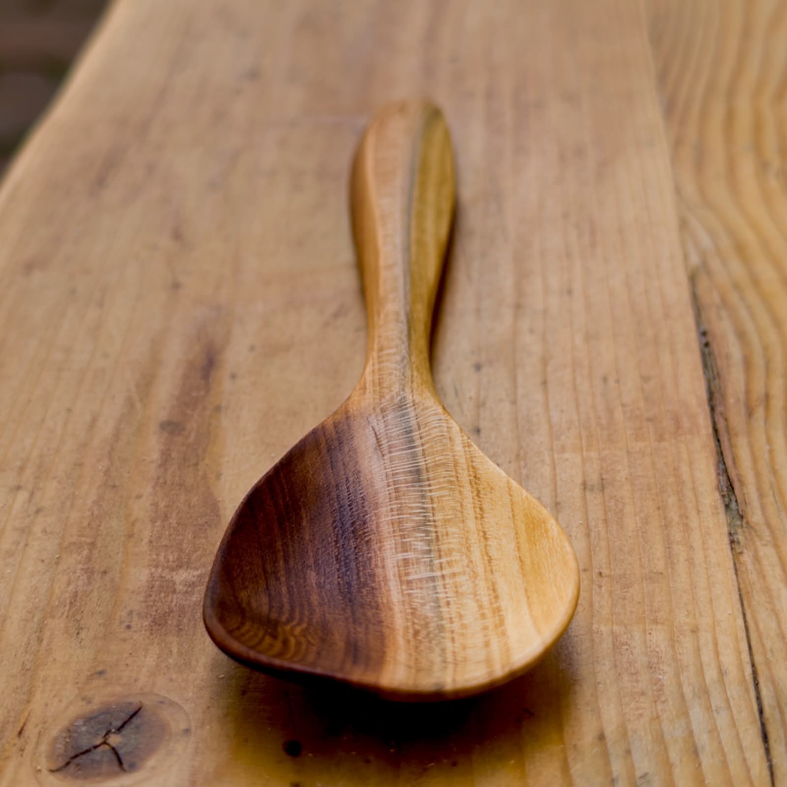wax cherry wood spoon